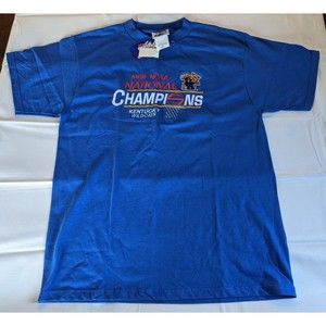 VTG Kentucky Wildcats UK 1998 NCAA Champion Blue T-shirt Medium Embroidered NWT